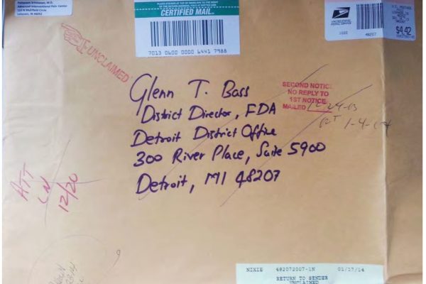 FDA returned mail 1